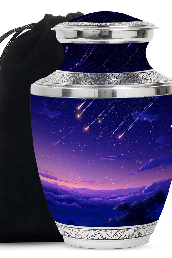 Shooting Stars Scenic Urn - Artistic Cosmic Tribute Urns For Ashes