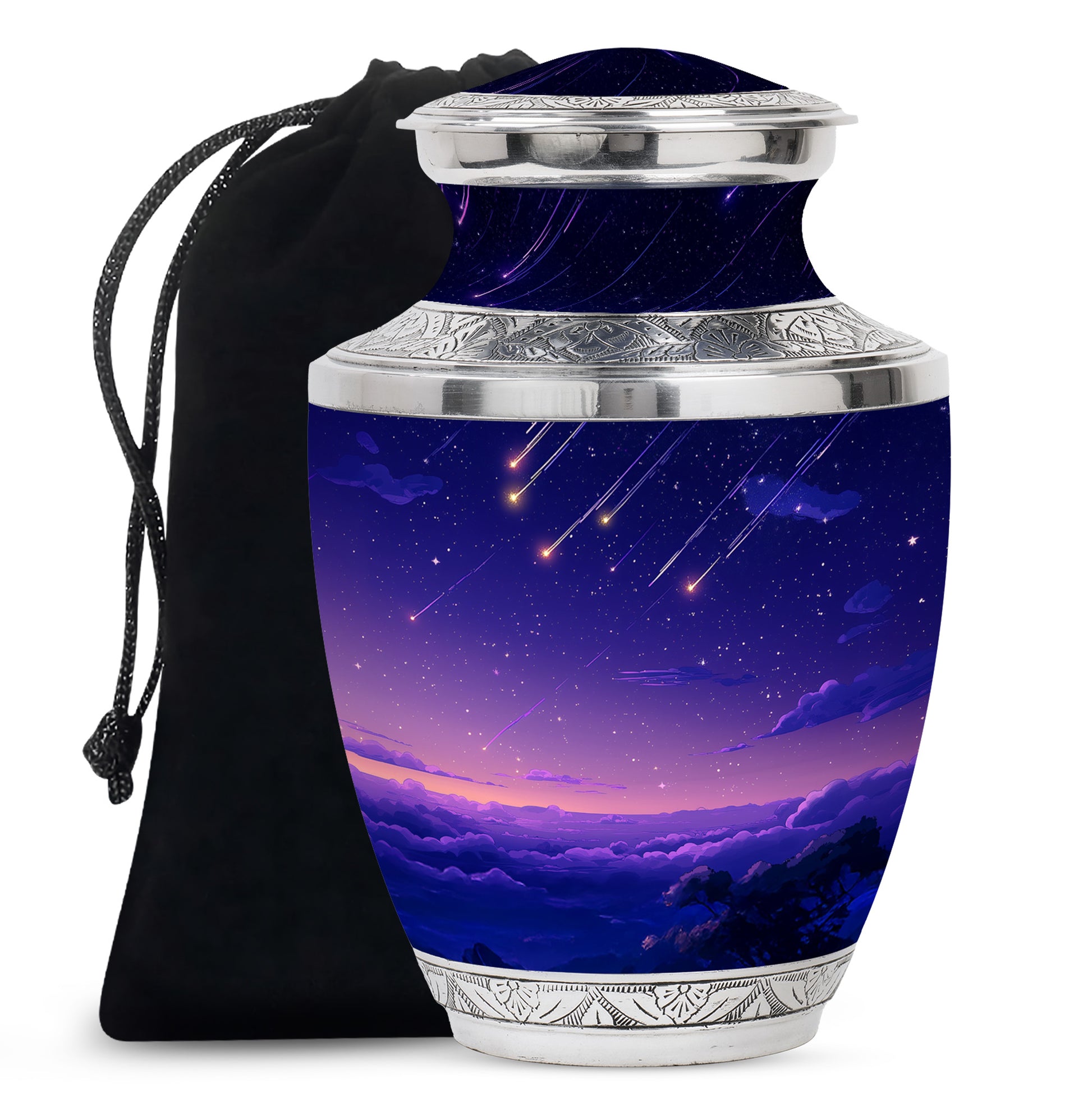 Shooting Stars Scenic Urn - Artistic Cosmic Tribute Urns For Ashes