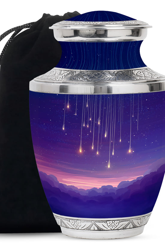 Night Shooting Stars Urn - Beautiful Handcrafted Urns For Women Ashes