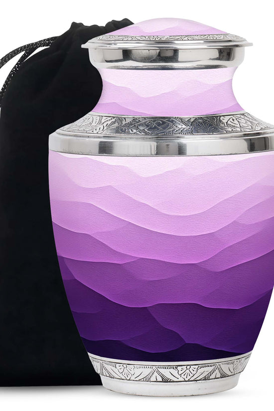 Beautifully Handcrafted Purple Urn - Customized Urns For Human Ashes