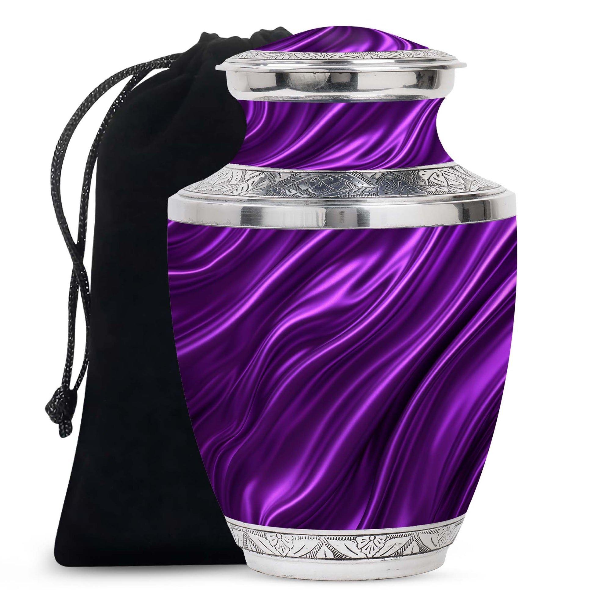 Purple Swirl Cremation Urn – Elegant Memorial Urn For Adult Male & Female