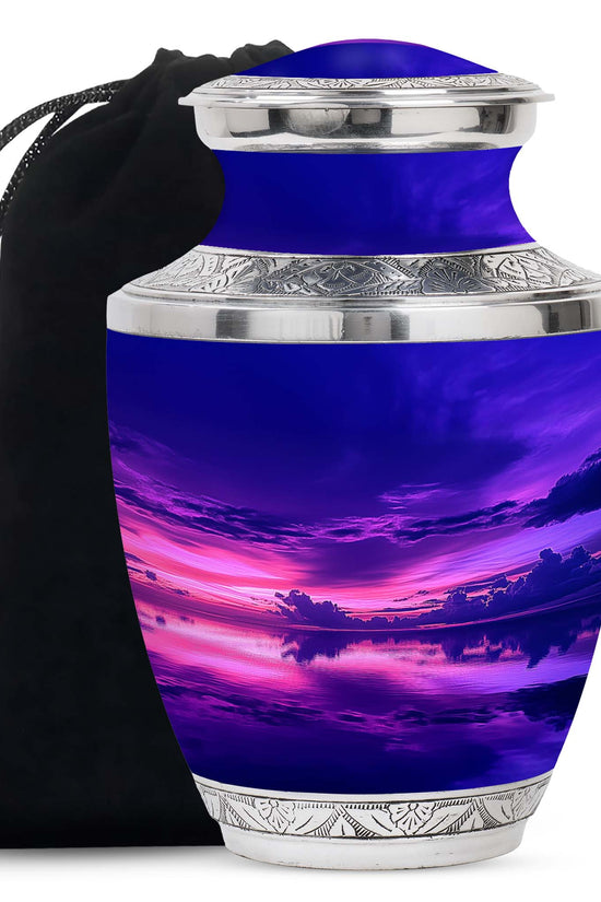 Beautiful Sunset Scenic Urn - Elegant Decorative Memorial Urns