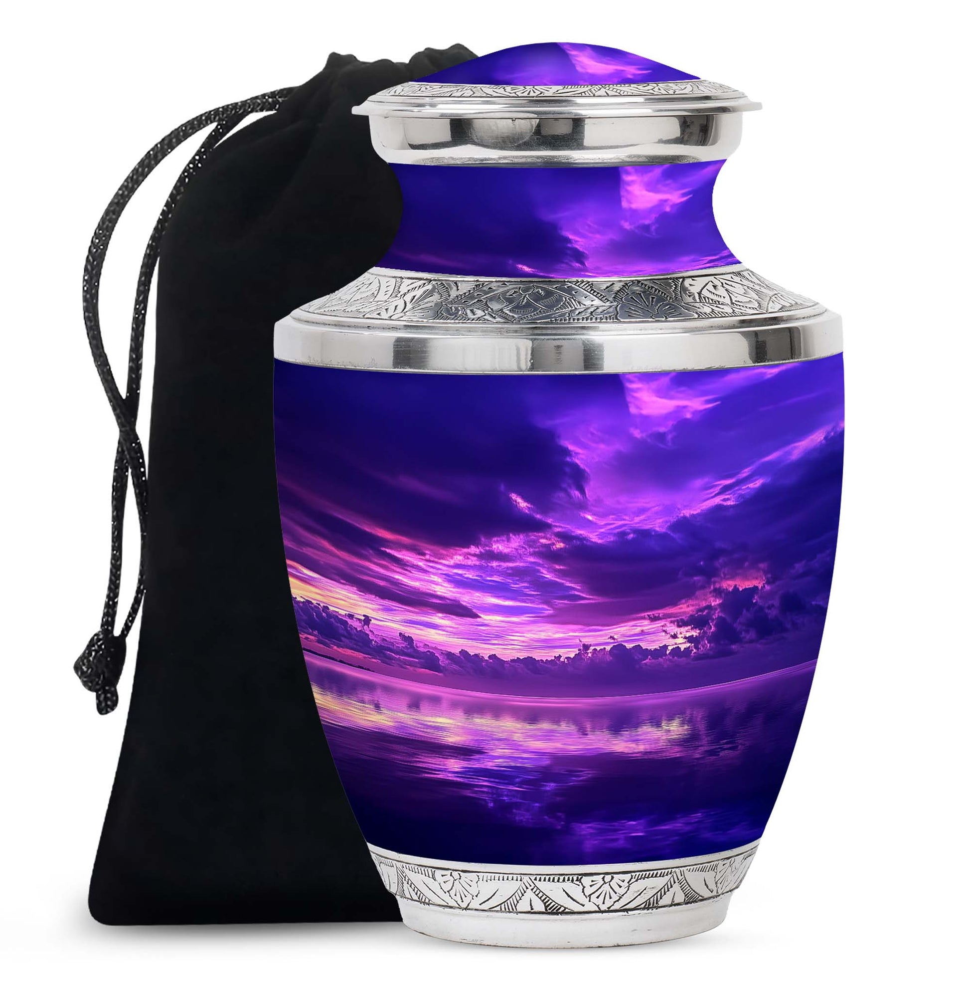 Purple Sunset Cremation Urn - Small Cremation Urn For Ashes For Women
