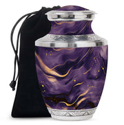 Handcrafted Purple Marble Cremation Urn – Decorative Memorial Keepsake