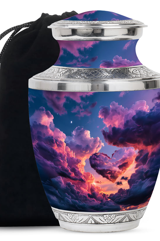 Beautiful Sky-Themed Cremation Urn - Unique Decor Urns For Human Ashes