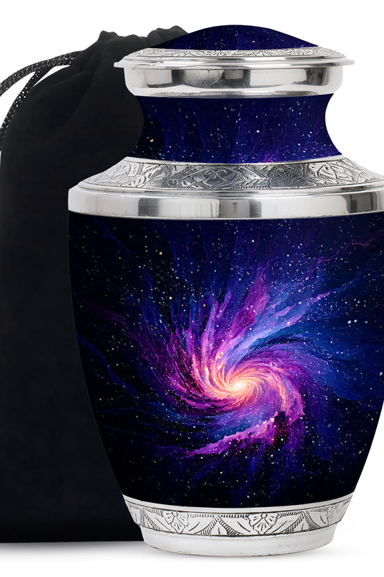 Galaxy Cremation Urn for Ashes – Cosmic Nebula Decorative Memorial Urn