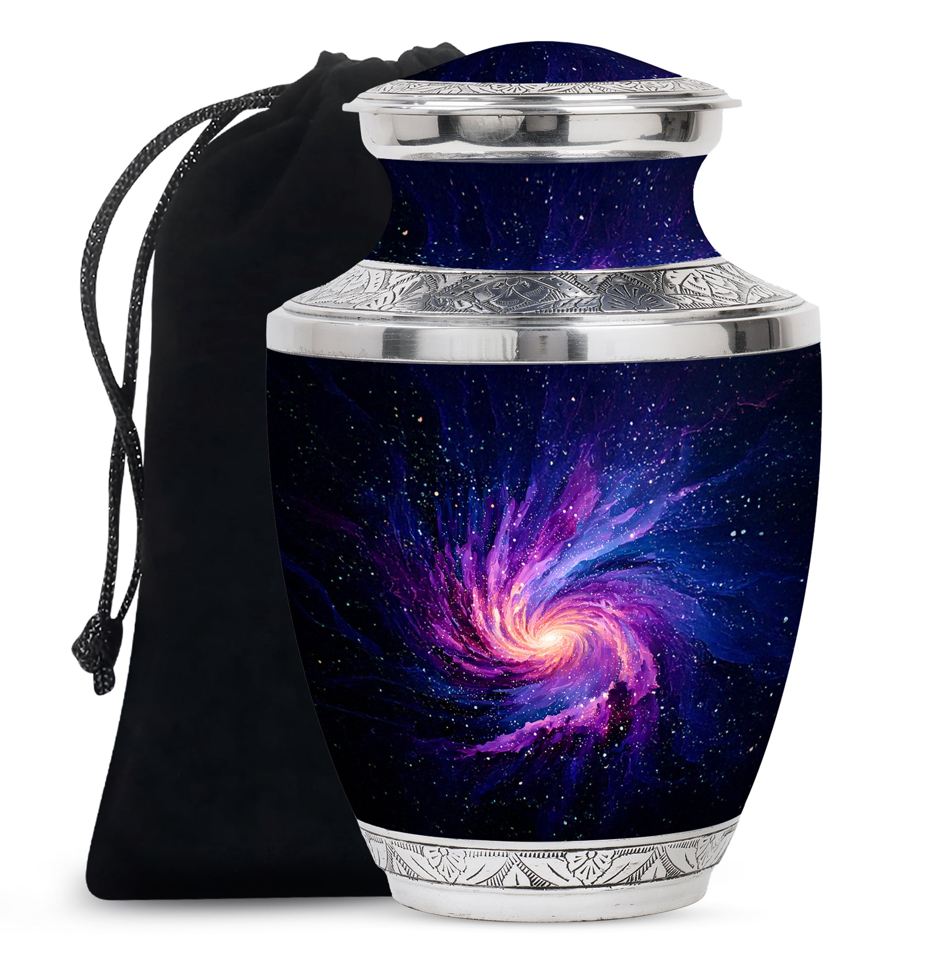 Galaxy Cremation Urn for Ashes – Cosmic Nebula Decorative Memorial Urn