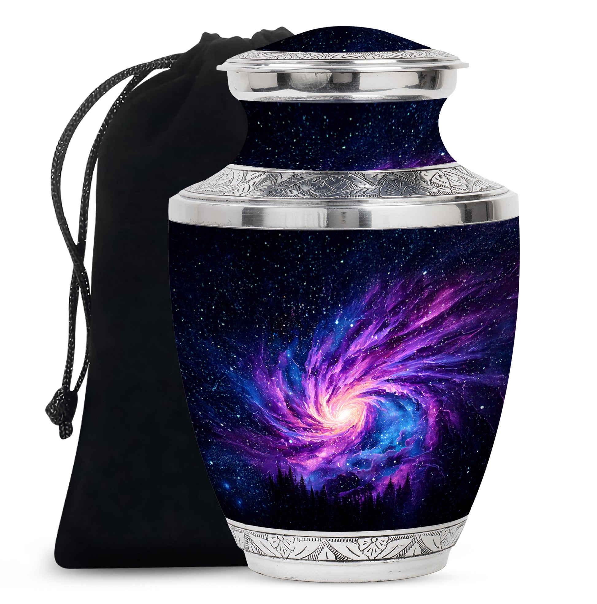 Black Galaxy Funeral Urn - Beautifully Crafted Urns For Human Ashes