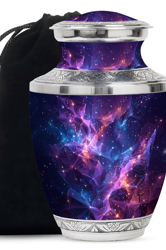 Galaxy Cremation Urn – Cosmic Purple Memorial Ashes Urn For Ashes