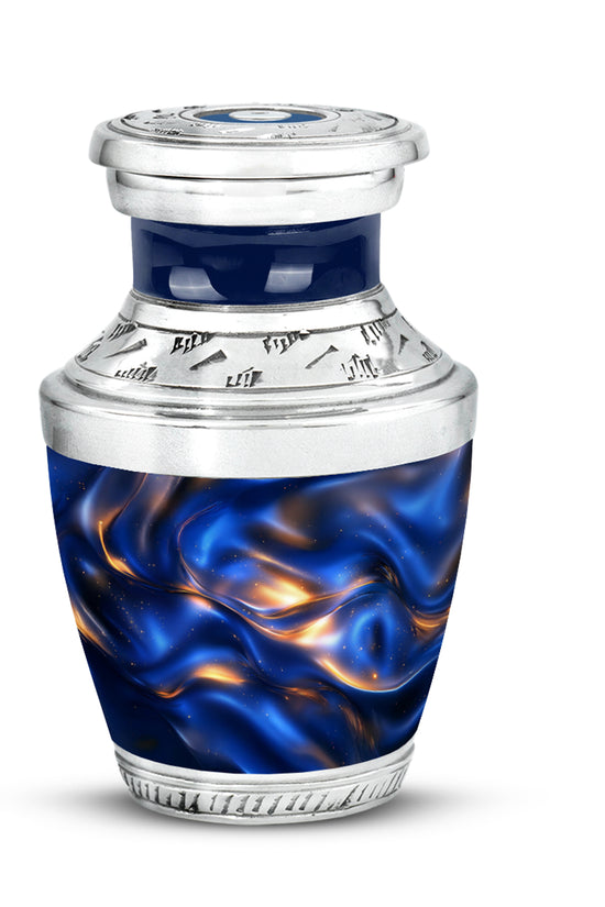 Personalized Eternal Blue Cremation Urns - Blue 10-inch, 200 cu in - Karyliz