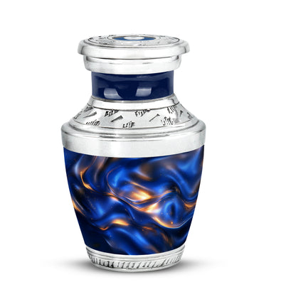 Personalized Eternal Blue Cremation Urns - Blue 10-inch, 200 cu in - Karyliz