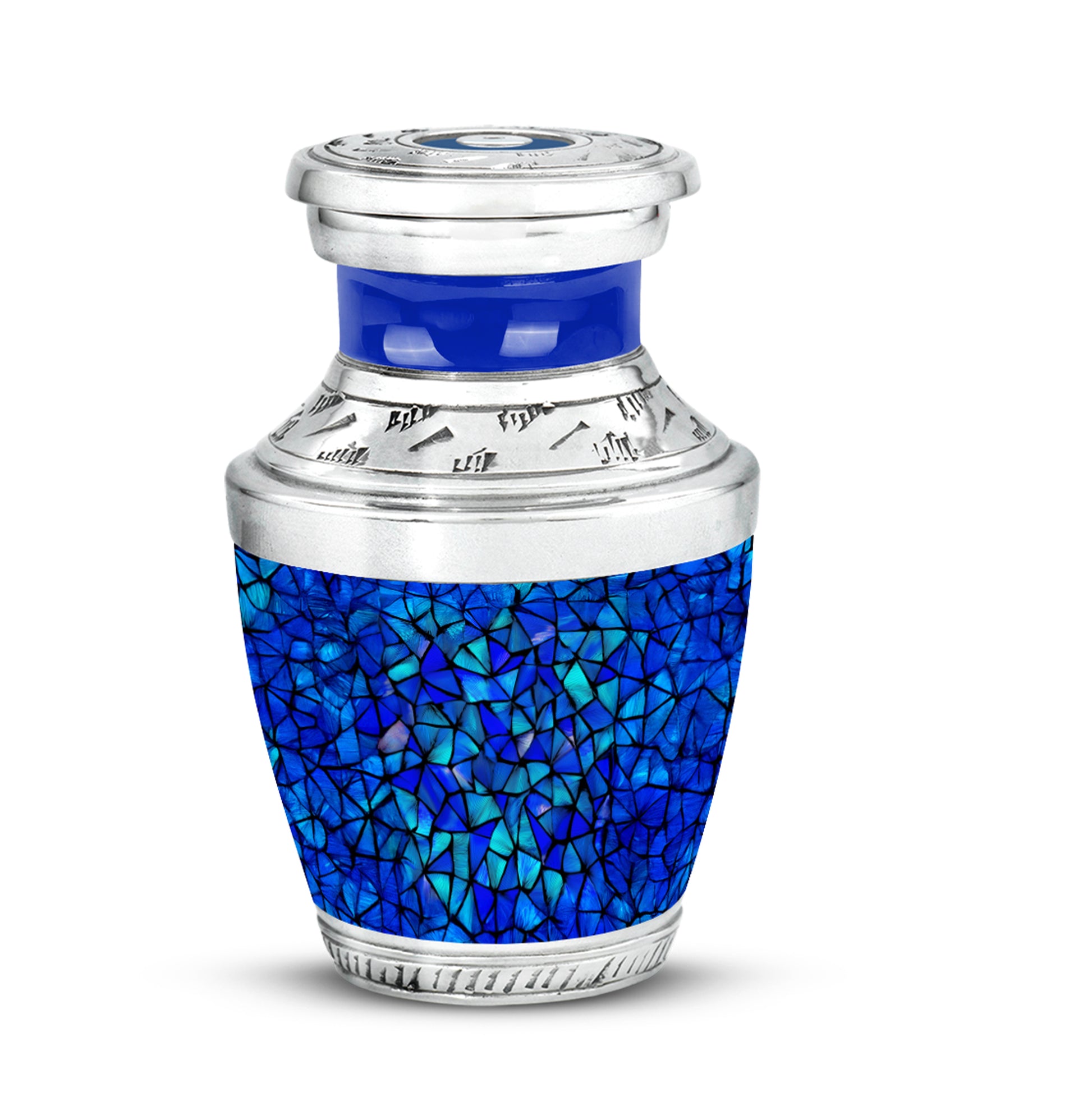 Blue Blue Cremation Urns - Opulent Celebration 10-inch, 200 cu in - Karyliz