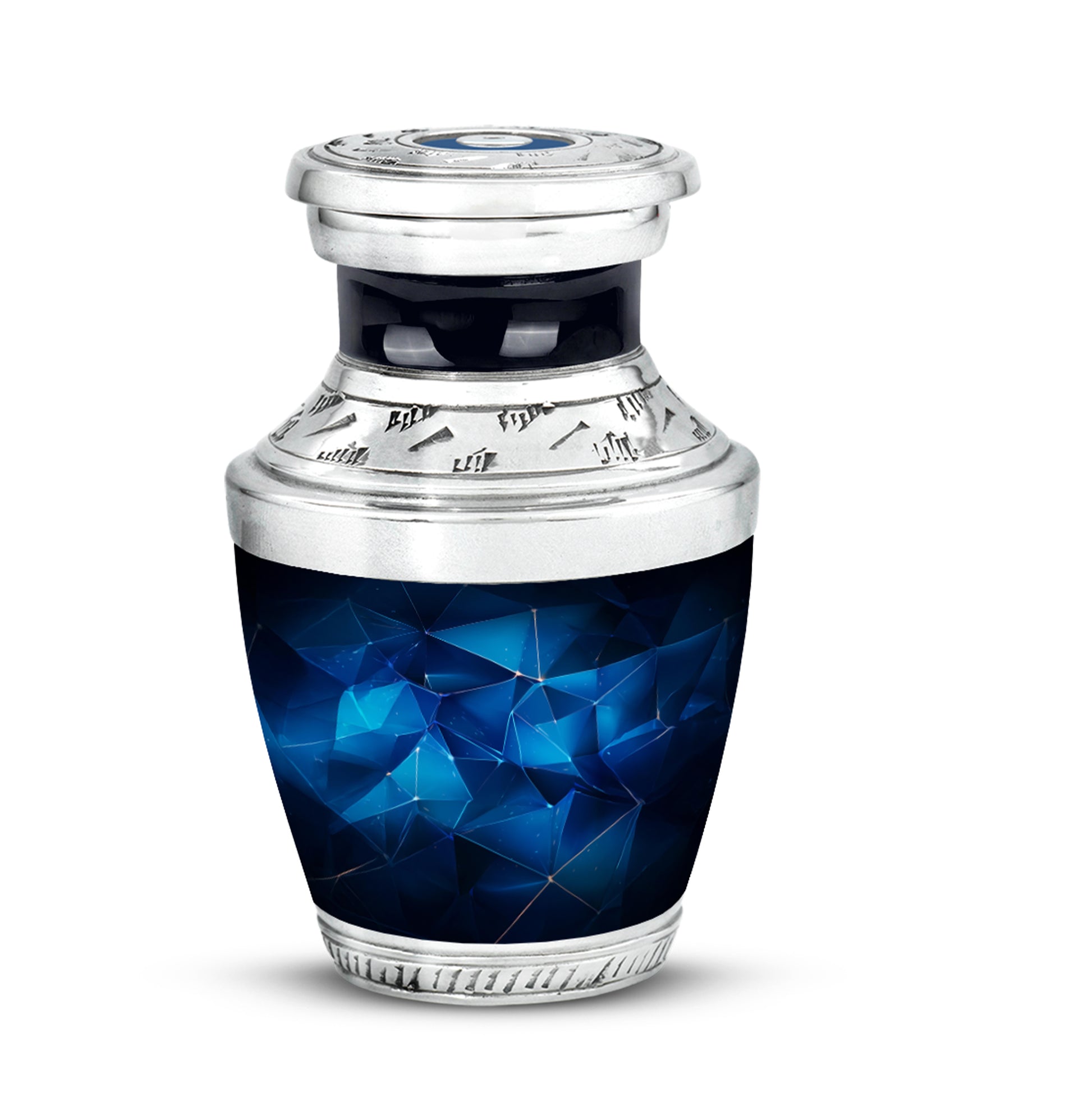 Remarkable Blue Memorial Cremation Urns - Blue 10-inch, 200 cu in - Karyliz