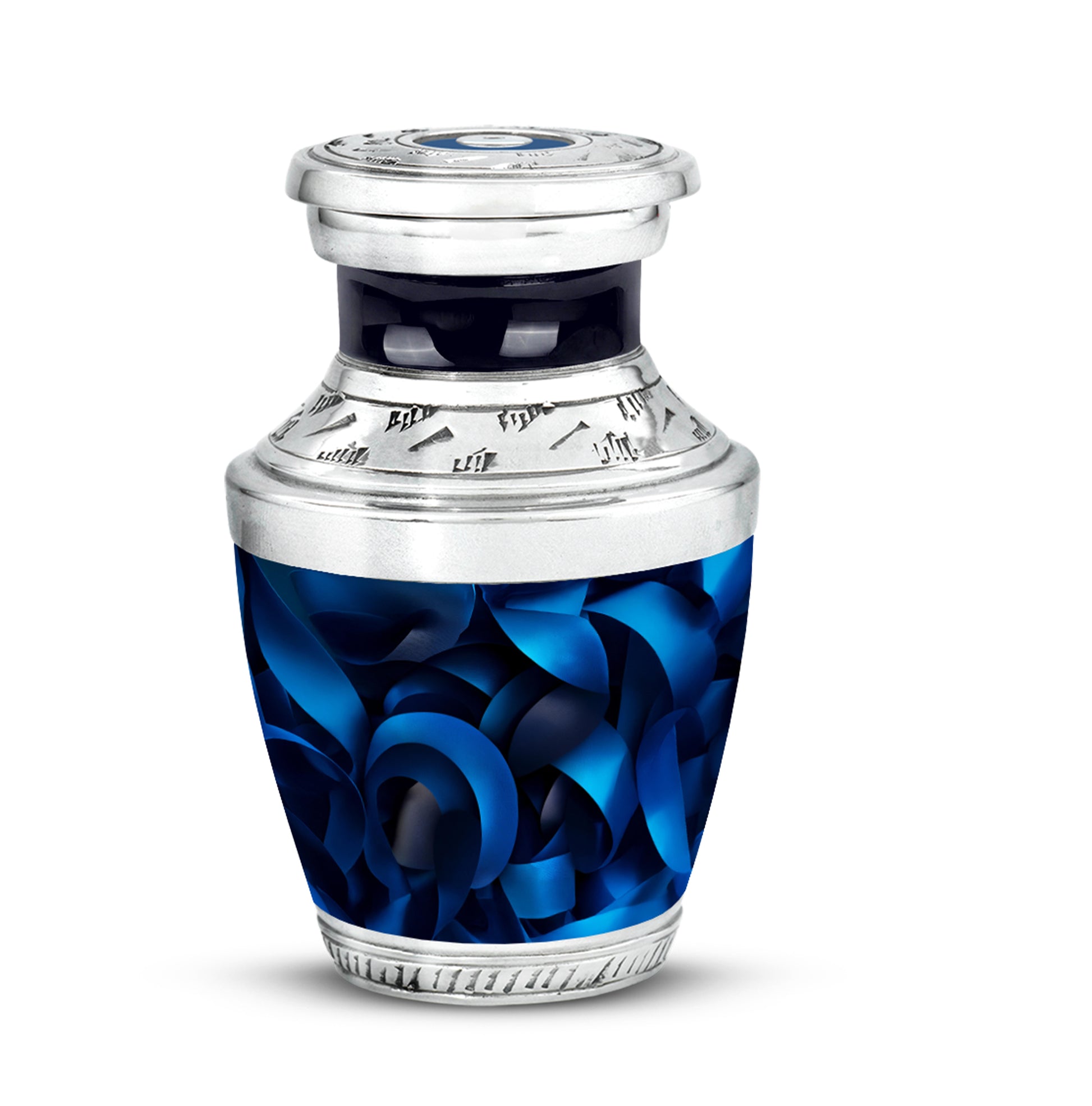 Black Beloved Blue Cremation Urns for Human Ashes - 10-inch, 200 cu in - Karyliz