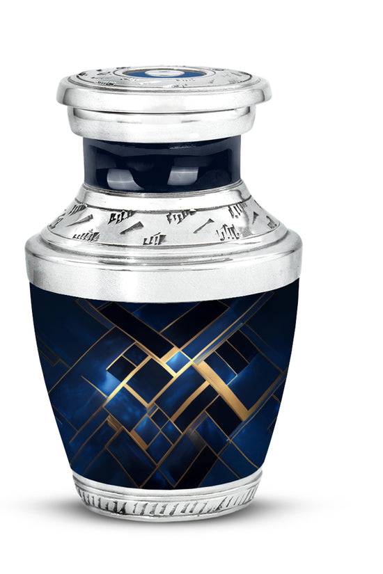 Blue Treasured Blue Cremation Urns for Human Ashes - 10-inch, 200 cu in - Karyliz