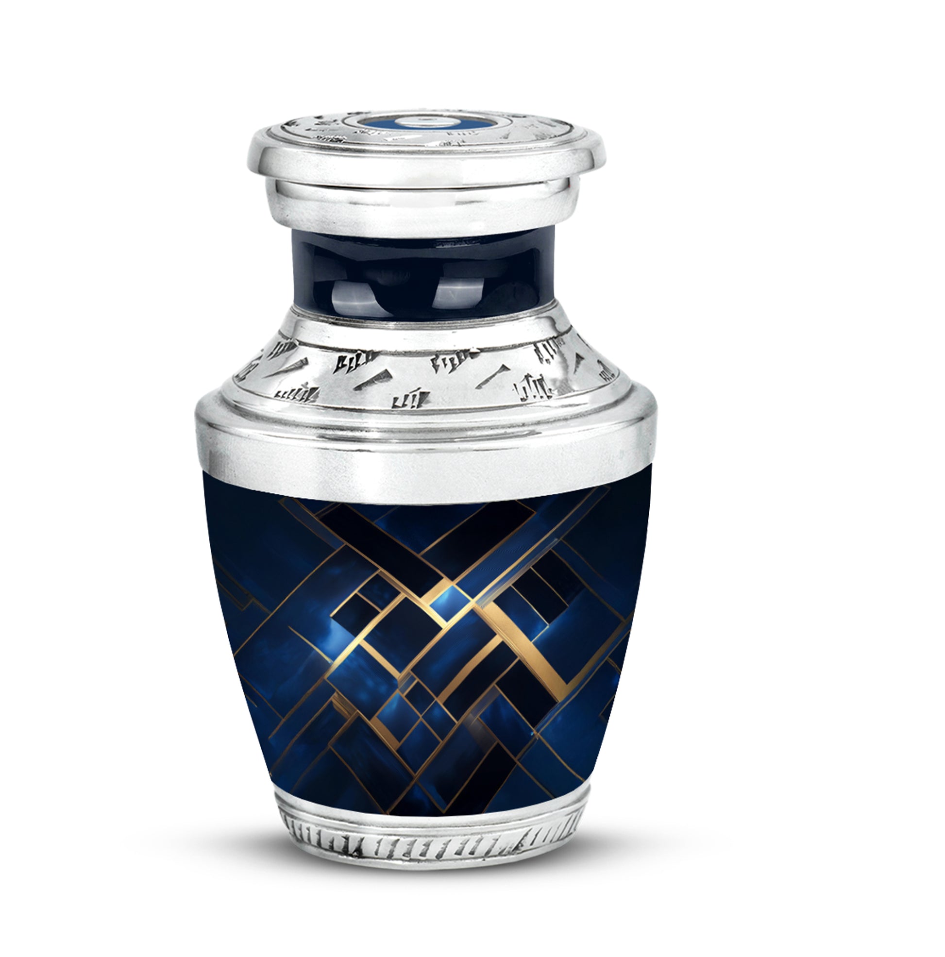 Blue Treasured Blue Cremation Urns for Human Ashes - 10-inch, 200 cu in - Karyliz