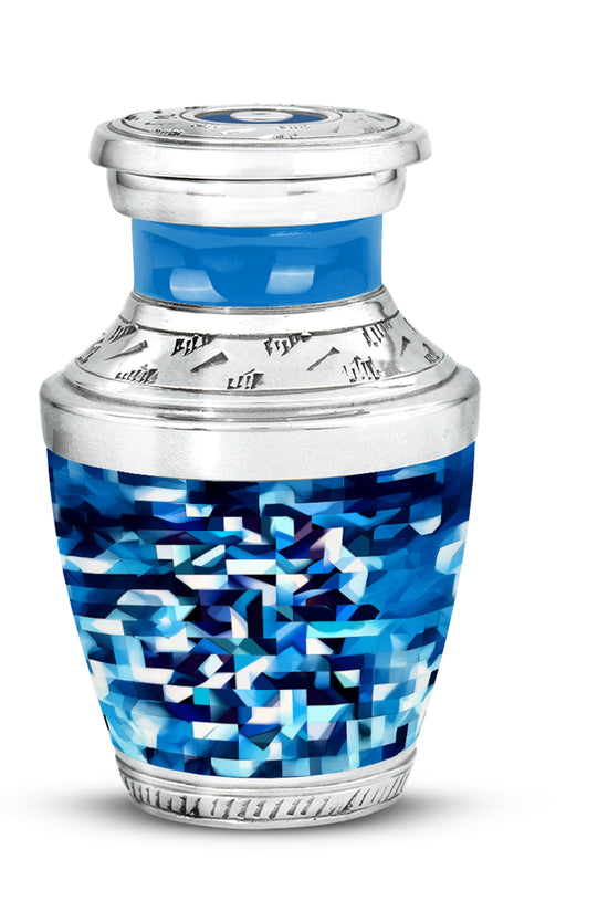 Personalized Blue Blue Cremation Urns for Ashes - Majestic 10-inch - Karyliz