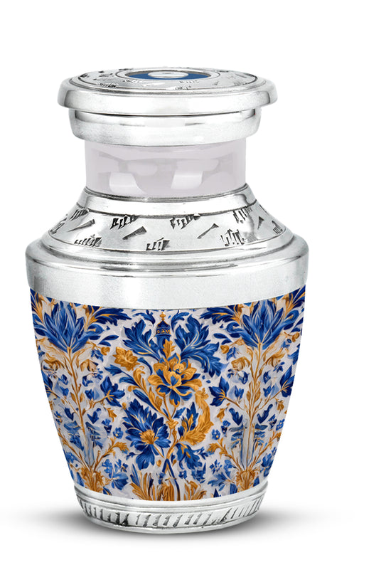 Ethereal Blue Memorial Cremation Urns - Gray 10-inch, 200 cu in - Karyliz