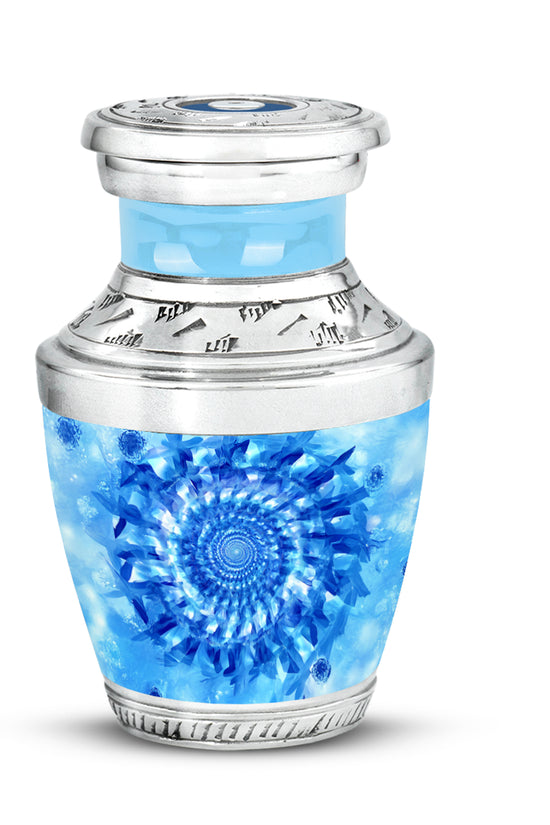 Blue Beloved Blue Cremation Urns for Human Ashes - 10-inch, 200 cu in - Karyliz