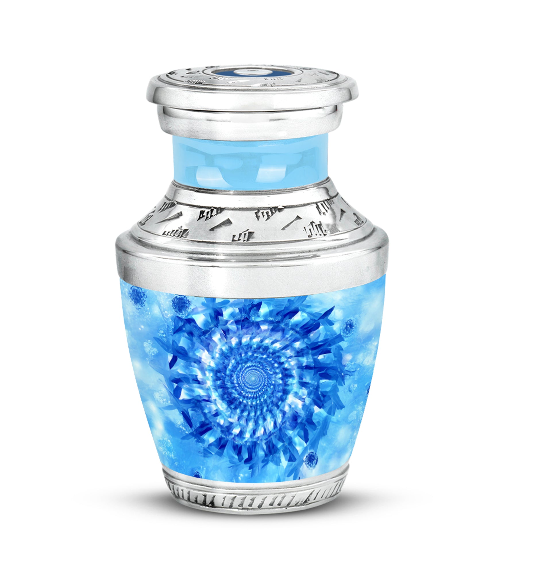 Blue Beloved Blue Cremation Urns for Human Ashes - 10-inch, 200 cu in - Karyliz