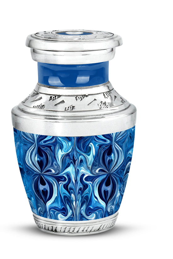 Blue Blue Memorial Cremation Urns for Human Ashes - 10-inch, 200 cu in - Karyliz