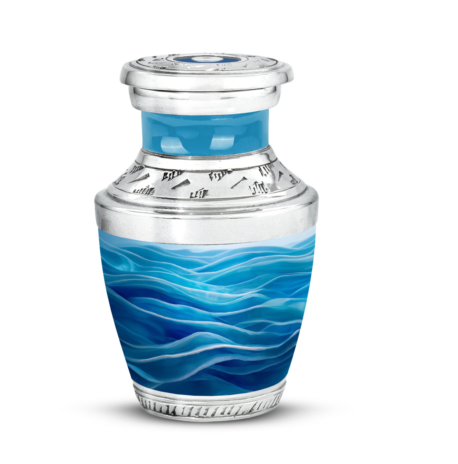 Blue Blue Heritage Cremation Urns for Human Ashes - 10-inch, 200 cu in - Karyliz