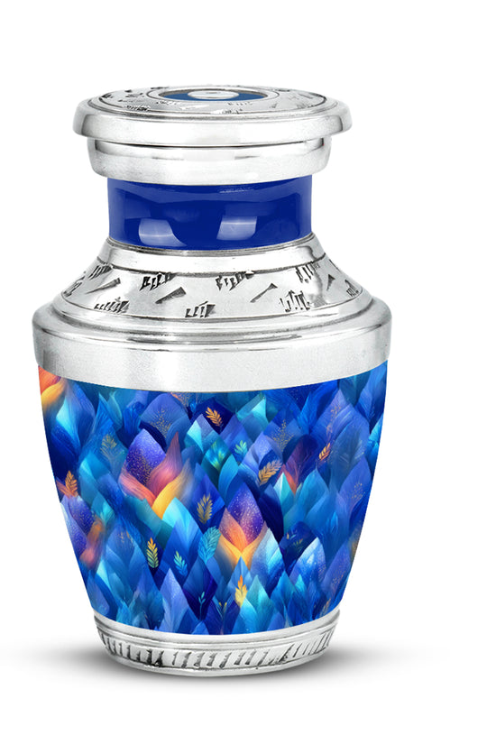 Blue Stately Blue Cremation Urns for Human Ashes - 10-inch, 200 cu in - Karyliz