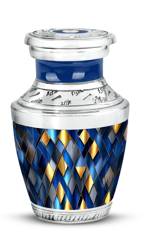 Illustrious Blue Memorial Cremation Urns - Blue 10-inch, 200 cu in - Karyliz