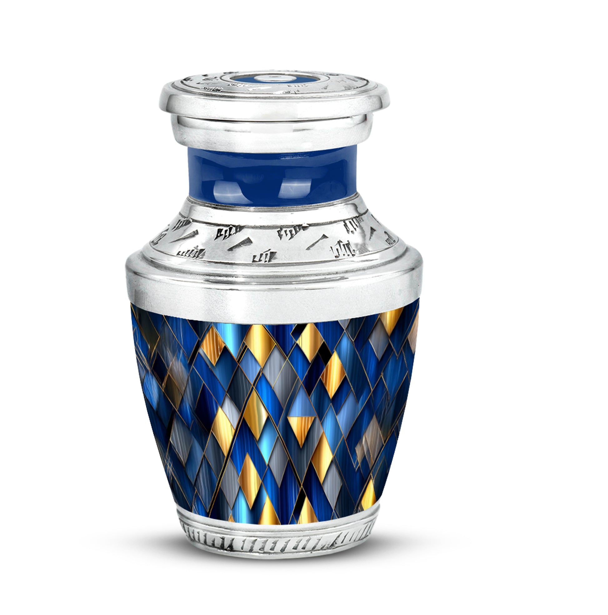 Illustrious Blue Memorial Cremation Urns - Blue 10-inch, 200 cu in - Karyliz