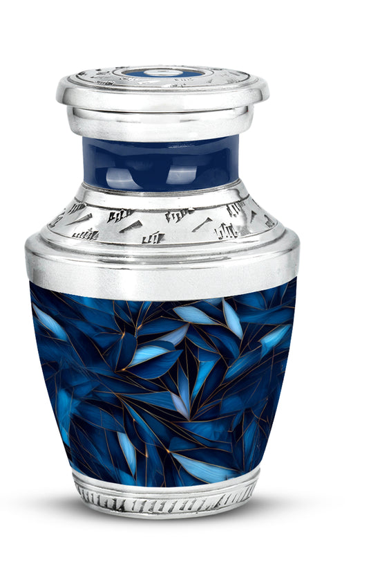 Personalized Seraphic Blue Cremation Urns - Blue 10-inch, 200 cu in - Karyliz