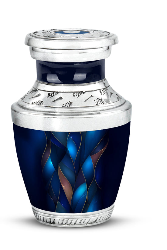 Personalized Blue Blue Cremation Urns for Ashes - Captivating 10-inch - Karyliz