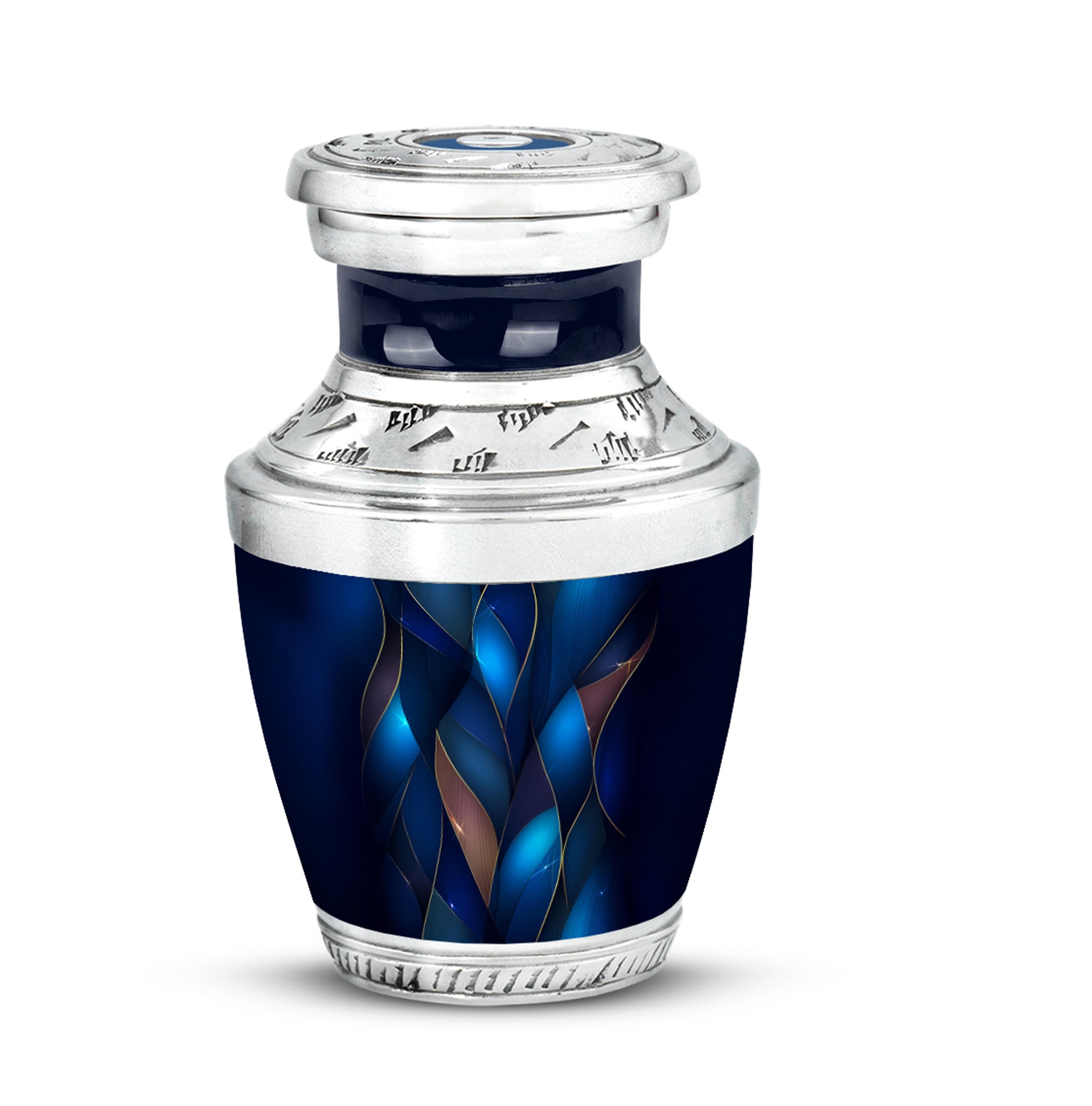Personalized Blue Blue Cremation Urns for Ashes - Captivating 10-inch - Karyliz