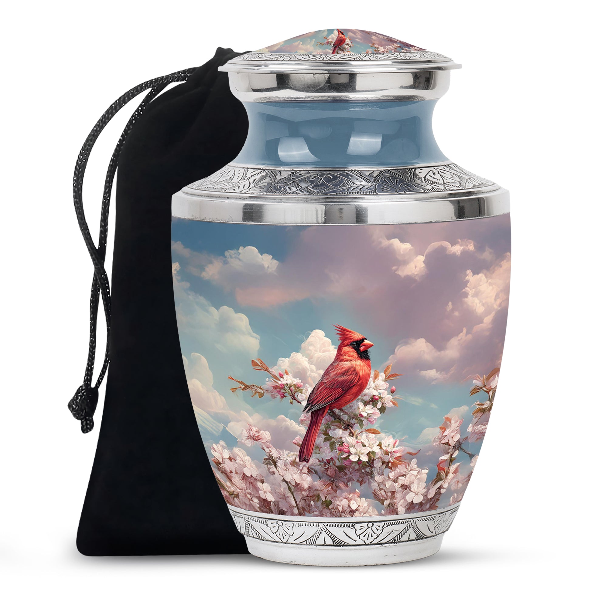 Cardinal Tribute Funeral Urn - Nature Cremation Urn For Human Ashes