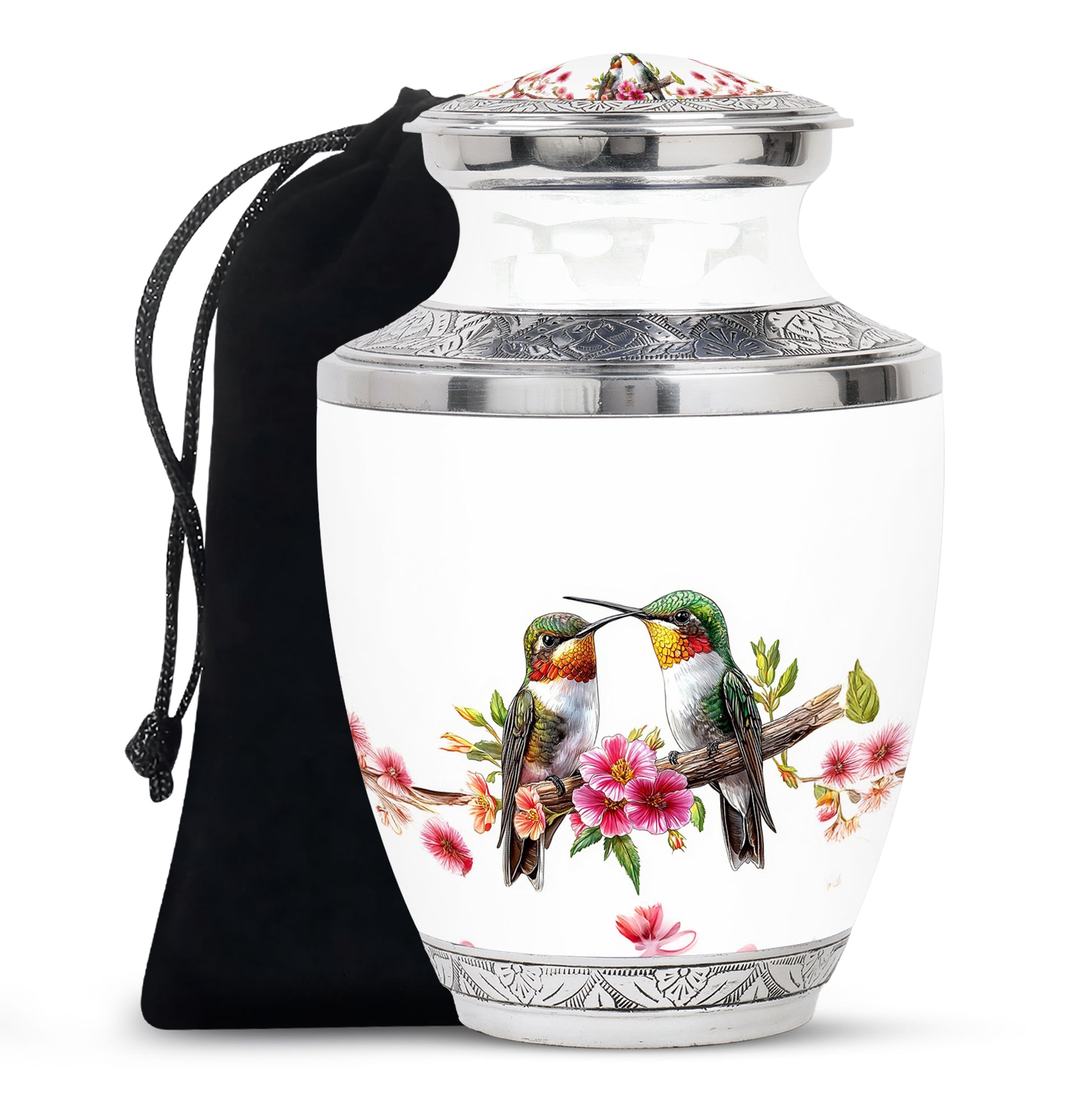 Love Birds Cremation Urn - Hummingbird Memorial Urn For Couple