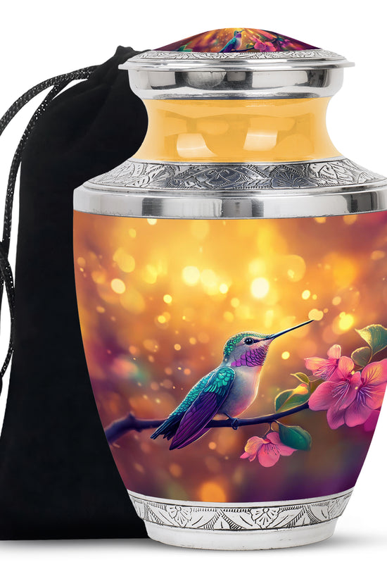 Beautiful Hummingbird Urn - Premium Memorial Urn For Huamn Ashes