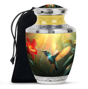 Hummingbird Memorial Urn - Golden Decorative Urn For Adults Ashes