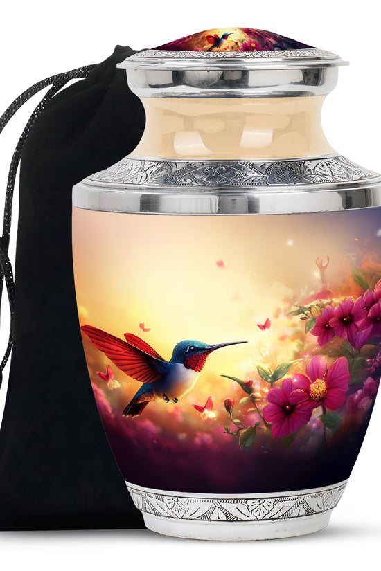 Hummingbird Cremation Urn - Nature Funeral Urn For Human Ashes
