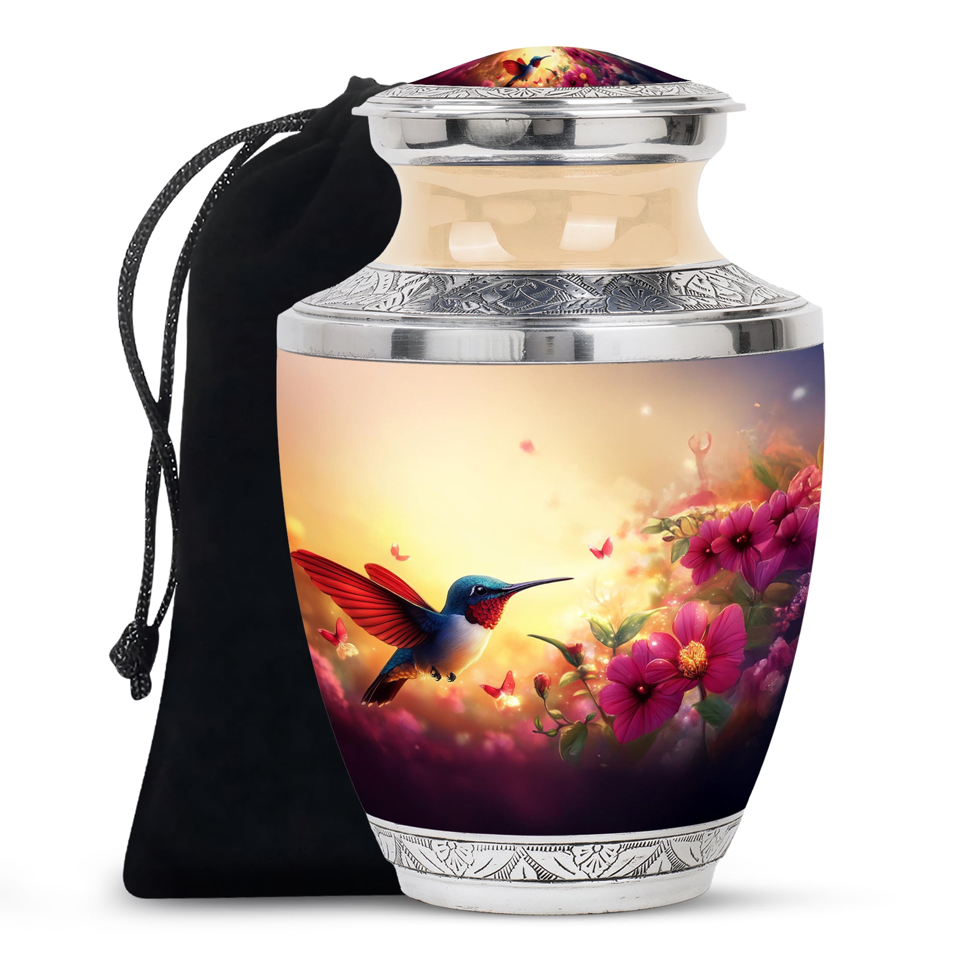 Hummingbird Cremation Urn - Nature Funeral Urn For Human Ashes