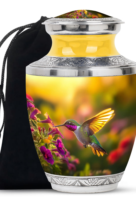 Classic Hummingbird Memorial Urn - Artistic Funeral Urn For Male & Female