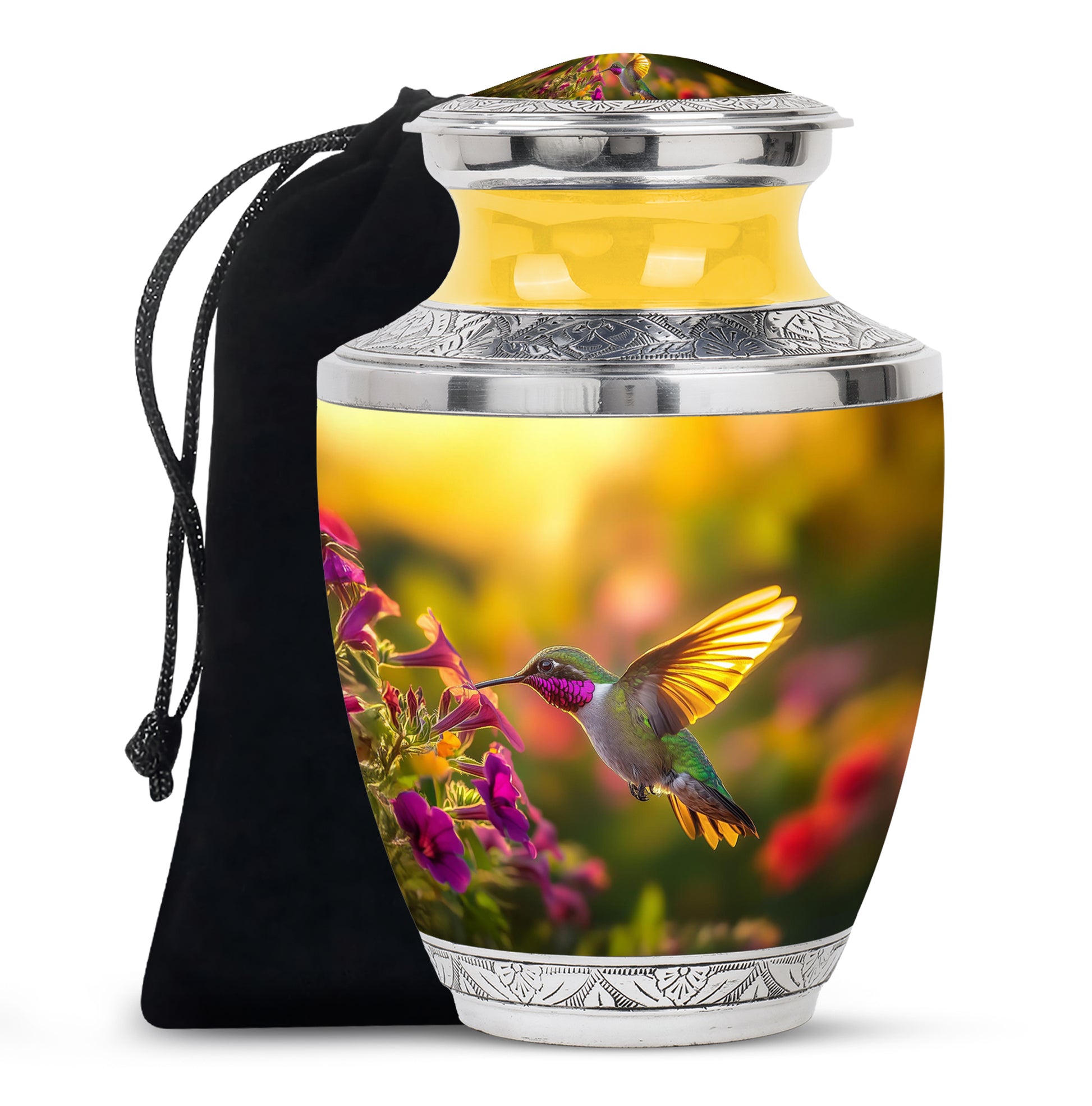 Classic Hummingbird Memorial Urn - Artistic Funeral Urn For Male & Female