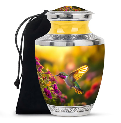 Classic Hummingbird Memorial Urn - Artistic Funeral Urn For Male & Female