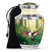 Forest Hummingbird Cremation Urn - Beautiful Natural Memorial Urn For Human Ashes