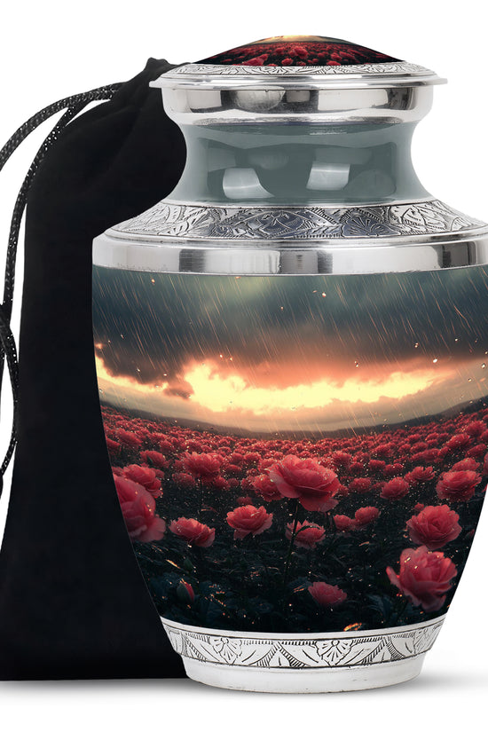 Red Rose Sunset Memorial Urn – Memorial Urn For Human Ashes