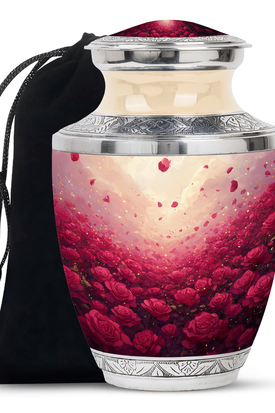 Rose Field Tribute Urn – Stylish Funeral Urn For Human Ashes