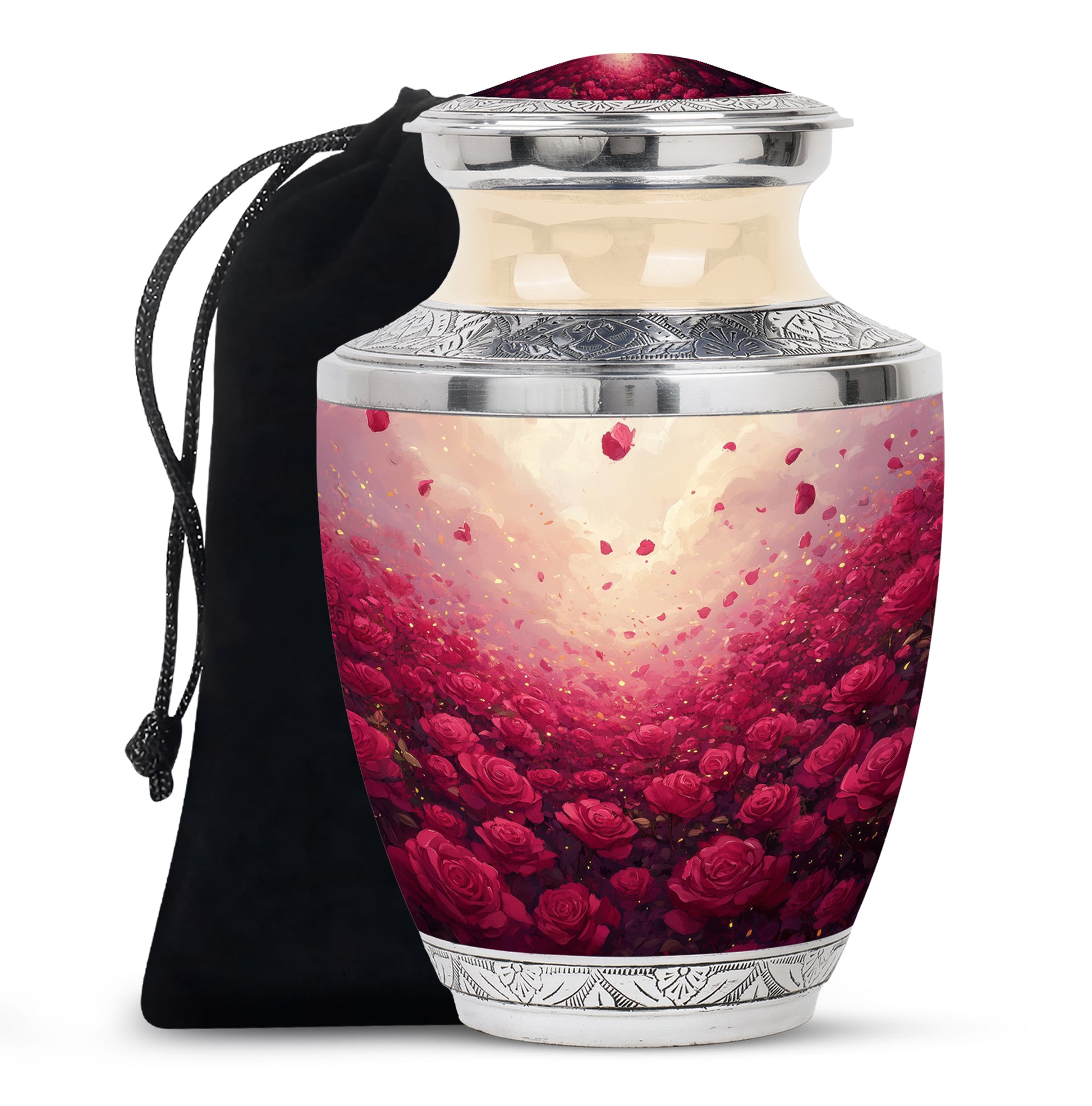 Rose Field Tribute Urn – Stylish Funeral Urn For Human Ashes