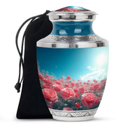 Blush Pink Roses Cremation Urn - Memorial Urn For Loved Ones