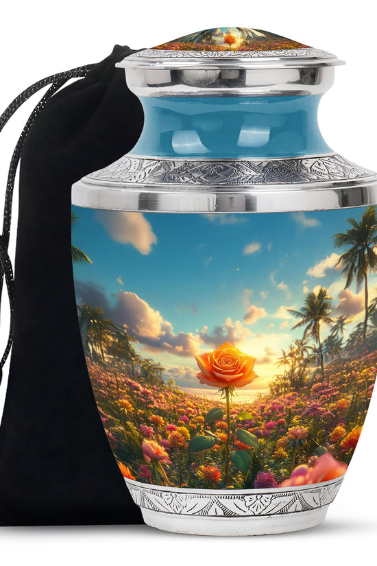 Flower Valley Memorial Urn - Beautiful Cremation Urn For Human Ashes