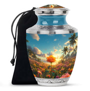 Flower Valley Memorial Urn - Beautiful Cremation Urn For Human Ashes