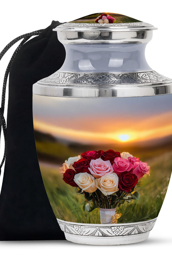 Rose Bouquet Creamtion Urn – Sunset Memorial Urn For Adults