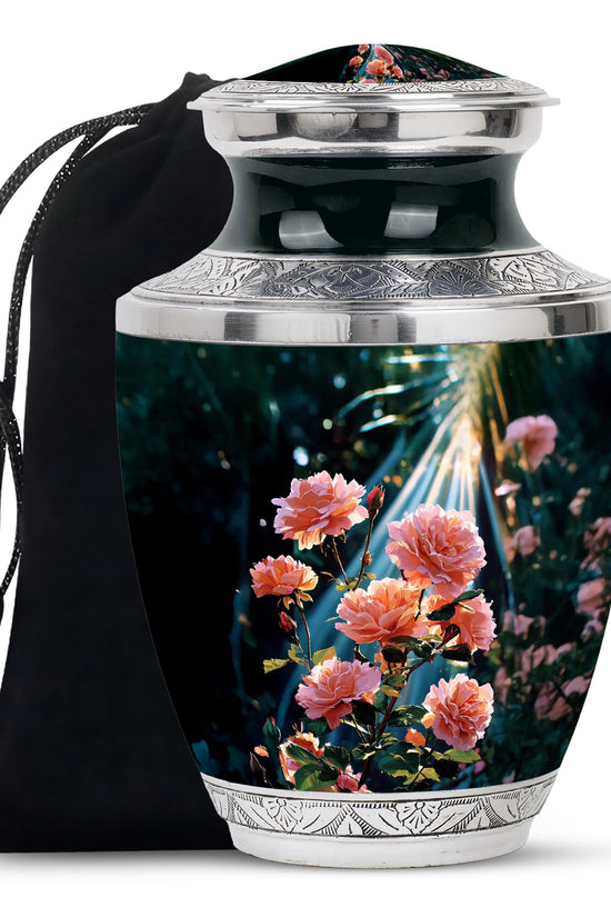 Rose Cremation Urn - Artistic Rose Memorial Urn For Adult Ashes